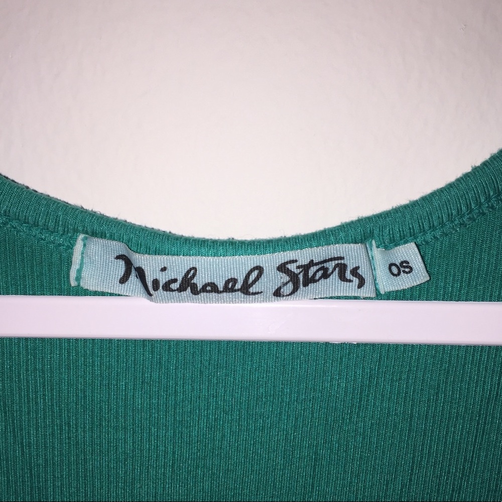 Michael Stars Ribbed Cross Back Tank - Picture 3 of 6